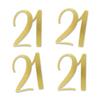 Gold Glitter 21 Cut-Out Numbers, 21st Birthday Party Anniversary Decorations DIY Essentials view 1