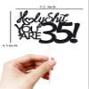 35 Funny Birthday Cake Toppers - Black Glitter, Thirty Five Topper, 35th Birthday Decorations for Cake view 2