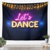 Dance Lovers Kids Tapestry,Brick Wall Retro Hip-hop Wall Tapestries,Girls Boys Adults Bedroom Decor,Modern Fashion Sports Romantic Wall Hanging,Blue Purple Home Wall Decor,Large 59.1 x 82.7 Inches view 1