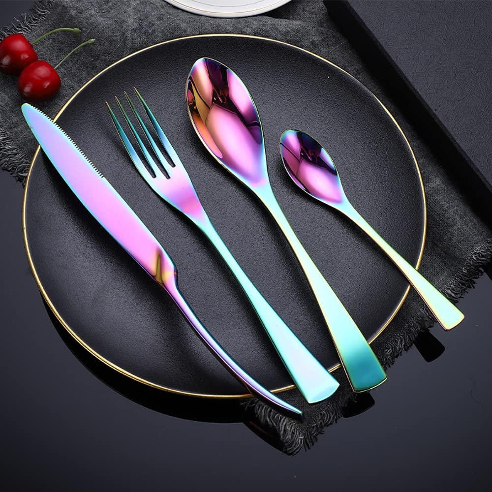 Silverware Flatware Cutlery Set for 8 Knifes Forks Spoons,Food Grade 32 Piece Premium Stainless Steel Utensil Set for Home Restaurant Hotel, Modern & Mirror Polished Dinnerware sets