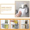 Cabilock Hanging Drain Basket Kitchen Organizer for Spice Bottles and Brushes Nail Iron Storage Holder for Kitchen and Bathroom and Space-saving Design Black view 3