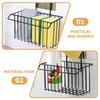 Cabilock Hanging Drain Basket Kitchen Organizer for Spice Bottles and Brushes Nail Iron Storage Holder for Kitchen and Bathroom and Space-saving Design Black view 4