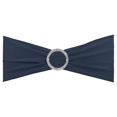 PATIKIL 13" x 5" Stretch Chair Sashes Bows, 10 Pack Elastic Chair Bands Sashes with Buckle Slider for Wedding Banquet Decorations, Dark Gray