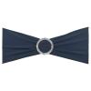 PATIKIL 13" x 5" Stretch Chair Sashes Bows, 10 Pack Elastic Chair Bands Sashes with Buckle Slider for Wedding Banquet Decorations, Dark Gray view 1