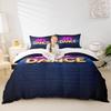Dance Lovers Kids Duvet Cover Set King Size,Brick Wall Retro Hip-hop Bedding Set,Girls Boys Adults Bedroom Decor,Modern Fashion Sports Romantic Comforter Cover,Blue Purple Quilt Cover,2 Pillowcases view 1