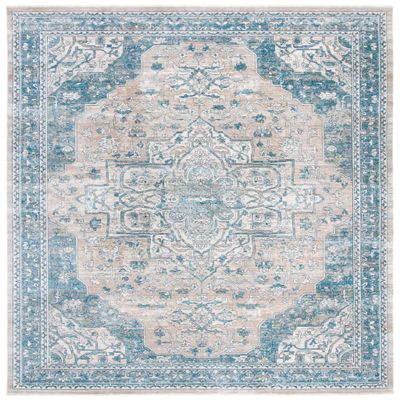 SAFAVIEH Area Rug 8x10 - Victoria Collection - Large - Blue & Grey, Vintage Traditional Distressed Design, Non-Shedding & Easy Cleaning, Ideal for Living Room, Bedroom, Office, Dining Space (VICB910F)