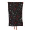 LMNSWDA Black with Red & Grey Circle Pattern Beach Towels Oversized Soft High Absorbent Quick Dry Bath Towels Pool Towels Travel Beach Towels for Kids Adults view 1