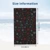 LMNSWDA Black with Red & Grey Circle Pattern Beach Towels Oversized Soft High Absorbent Quick Dry Bath Towels Pool Towels Travel Beach Towels for Kids Adults view 4
