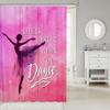 Ballet Dancer Kids Shower Curtains,Watercolor Tie-dye Romantic Bathroom Curtains for Girls Boys Adults,Dance Lovers Fashion Pink Purple Dreamy Waterproof Curtains,12 Hooks Suits,72" W x 78" L view 2
