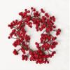 4.5" Inner Diameter Christmas Red Berry Pillar Candle Ring view 1