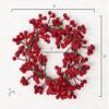 4.5" Inner Diameter Christmas Red Berry Pillar Candle Ring view 2