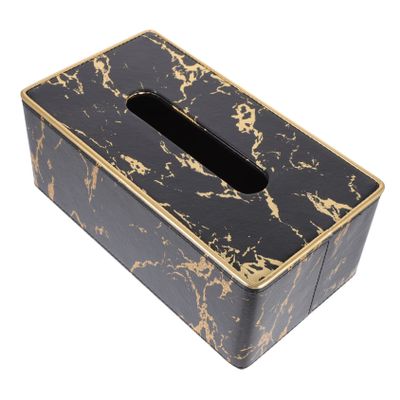 Cabilock Stylish Marble Tissue Box Holder Tissue Storage Box Sleek Design for Home Hotel and Office Use