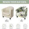 ALABOW Club Chair Slipcover Stretch Tub Chair Cover Barrel Armchair Cover Sofa Cover Furniture Protector for Living Room (Color : #15) view 4