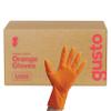 GUSTO [Case of 1000 8 Mil Disposable Orange Nitrile Gloves HEAVY DUTY, Industrial, Diamond Texture - Medium (Formerly Comfy Package) view 1