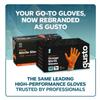 GUSTO [Case of 1000 8 Mil Disposable Orange Nitrile Gloves HEAVY DUTY, Industrial, Diamond Texture - Medium (Formerly Comfy Package) view 2