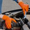 GUSTO [Case of 1000 8 Mil Disposable Orange Nitrile Gloves HEAVY DUTY, Industrial, Diamond Texture - Medium (Formerly Comfy Package) view 3