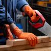 GUSTO [Case of 1000 8 Mil Disposable Orange Nitrile Gloves HEAVY DUTY, Industrial, Diamond Texture - Medium (Formerly Comfy Package) view 4
