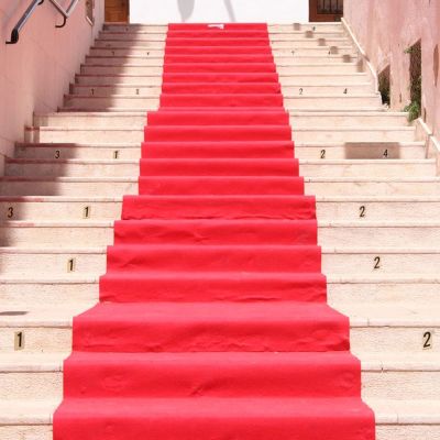 Red Stairway Rug, Wedding Aisle Runner Carpet Wear-Resistant Non-Slip Exhibition Carpet for Church Party Decoration Prom, Walkway Floor Mat Hallway Carpet Roll (Size : 1x10m)