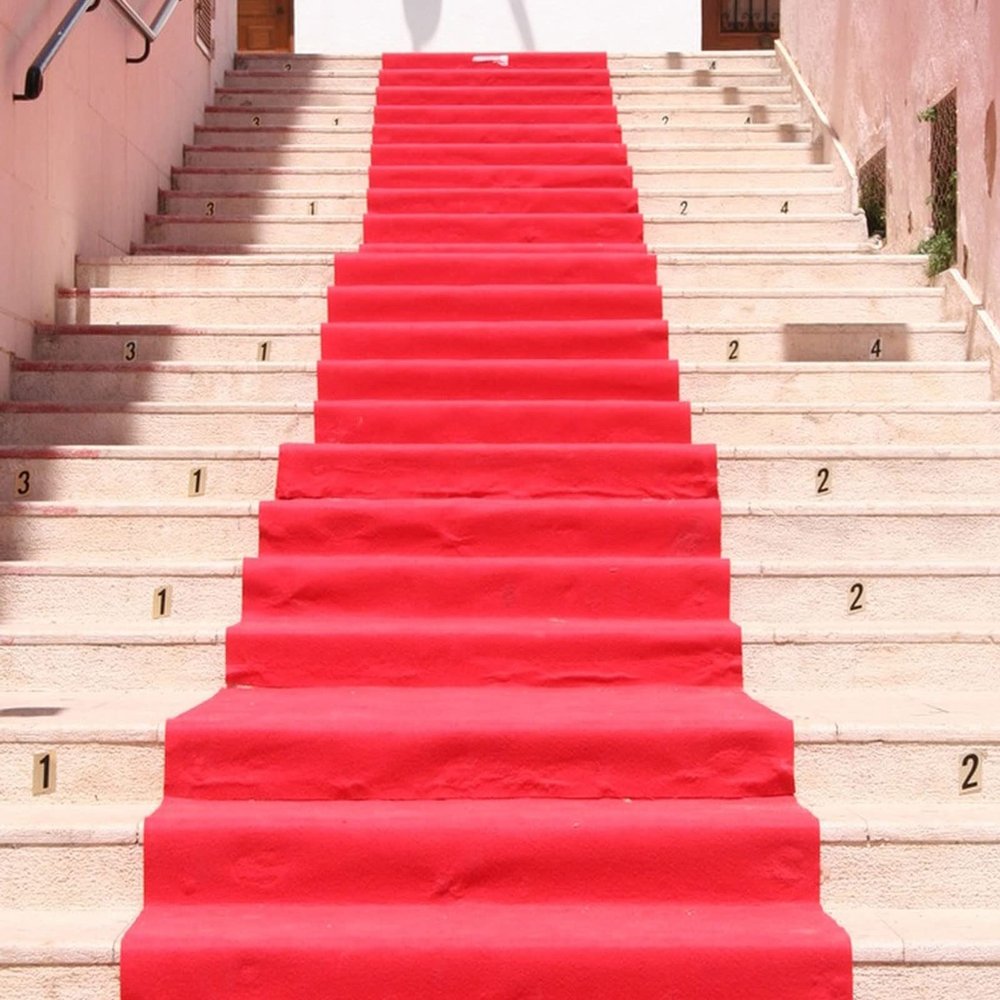 Red Stairway Rug, Wedding Aisle Runner Carpet Wear-Resistant Non-Slip Exhibition Carpet for Church Party Decoration Prom, Walkway Floor Mat Hallway Carpet Roll (Size : 1x10m)
