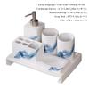 DYPASA Soap Pump Dispenser 6Pcs White Ceramic Bathroom Accessories Set Bath Decor Includes Lotion Soap Dispenser Toothbrush Holder Tumbler Soap Dish and Tray,for Hotel Restroom Bottles Dispenser view 2