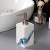 DYPASA Soap Pump Dispenser 6Pcs White Ceramic Bathroom Accessories Set Bath Decor Includes Lotion Soap Dispenser Toothbrush Holder Tumbler Soap Dish and Tray,for Hotel Restroom Bottles Dispenser view 3