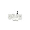 ATMRC Soap Dispenser Bathroom Accessories Hotel Decor,5 Piece Set Set Toothbrush Holder Soap Dish Lotion Dispenser Glass Eramic Set 5 Piece for Kitchen Bathroom view 1
