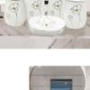 ATMRC Soap Dispenser Bathroom Accessories Hotel Decor,5 Piece Set Set Toothbrush Holder Soap Dish Lotion Dispenser Glass Eramic Set 5 Piece for Kitchen Bathroom view 3
