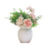 SUNESA Artificial Flowers Nordic Table False Flower Decoration Peony Ceramic White Vase Artificial Flower Combination Set Decoration Fake Flowers view 1