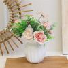 SUNESA Artificial Flowers Nordic Table False Flower Decoration Peony Ceramic White Vase Artificial Flower Combination Set Decoration Fake Flowers view 4