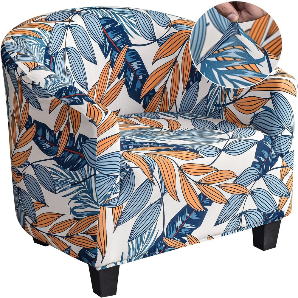 ALABOW Club Chair Slipcover Stretch Tub Chair Cover Barrel Armchair Cover Sofa Cover Furniture Protector for Living Room (Color : #24)