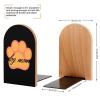 Dog Mom Book Ends for Shelves Wooden Book Stand Book Holder for Library School Office Home Study Decor view 2