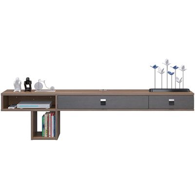 IBOWZ Floating TV Stand Cabinet Floating Tv Shelf,with Drawer,Tv Shelf Wall Mounted with Open Storage,Hanging Tv Cabinet for Cable Boxes Routers DVD Players