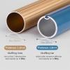 TEN-HIGH Curtain Rods 3.28ft, 2 Pack Anti-noise Curtain Rods for Windows,Aluminium Curtain Pole with Connectors Brackets for Living Room, Bathroom, Bedroom(White Color, Thickness: 1.8mm) view 4