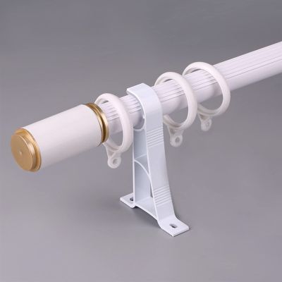 TEN-HIGH Curtain Rods 8.86ft, 2pcs Anti-noise Curtain Rods for Windows,Aluminium Curtain Pole with Connectors Brackets for Living Room, Bathroom, Bedroom(White Color, Thickness: 1.3mm)