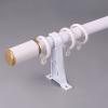 TEN-HIGH Curtain Rods 8.86ft, 2pcs Anti-noise Curtain Rods for Windows,Aluminium Curtain Pole with Connectors Brackets for Living Room, Bathroom, Bedroom(White Color, Thickness: 1.3mm) view 1