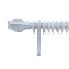 TEN-HIGH Curtain Rods 18.37ft, 2pcs Anti-noise Curtain Rods for Windows,Aluminium Curtain Pole with Connectors Brackets for Living Room, Bathroom, Bedroom(White Color, Thickness: 3.6mm) view 1