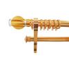 TEN-HIGH Curtain Rods 19.03ft, 2 Pack Anti-noise Curtain Rods for Windows,Aluminium Curtain Pole with Connectors Brackets for Living Room, Bathroom, Bedroom(Gold Color, Thickness: 3.6mm) view 1