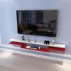 IBOWZ Floating TV Stand Cabinet Media Console Floating Shelves,Tv Shelf Wall Mounted Hanging Tv Cabinet for Cable Boxes Routers Remotes DVD Players view 1