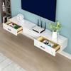 IBOWZ Floating TV Stand Cabinet Hanging TV Console,Matte Wood Multimedia Storage Shelf with Drawer,Floating TV Stand Cabinet for Living Room Bedroom Office Background Wall view 4