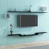 IBOWZ Floating TV Stand Cabinet Floating TV Stand Cabinet,Wood Multimedia Storage Shelf,Entertainment Floating Wall Unit Hanging TV Console for Living Room Bedroom view 3