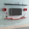 IBOWZ Floating TV Stand Cabinet Floating TV Stand Cabinet,Wood Multimedia Storage Shelf,Entertainment Floating Wall Unit Hanging TV Console for Living Room Bedroom view 4