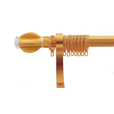 TEN-HIGH Curtain Rods 11.15ft, 2pcs Anti-noise Curtain Rods for Windows,Aluminium Curtain Pole with Connectors Brackets for Living Room, Bathroom, Bedroom(Gold Color, Thickness: 3.6mm)