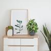 Artificial Plants Indoor Outdoor, Faux Variegated Oak Leaf Plant, Fake Potted Plants Artificial Decor for Coffee Table Desk Shelf, Faux Plants Indoor for Living Room Bathroom Bedroom Entryway Office view 3