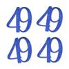 Blue Glitter 49 Cut-Out Numbers, 49th Birthday Party Anniversary Decorations DIY Essentials view 1