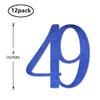 Blue Glitter 49 Cut-Out Numbers, 49th Birthday Party Anniversary Decorations DIY Essentials view 2
