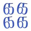 Blue Glitter 65 Cut-Out Numbers, 65th Birthday Party Anniversary Decorations DIY Essentials view 1