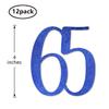 Blue Glitter 65 Cut-Out Numbers, 65th Birthday Party Anniversary Decorations DIY Essentials view 2
