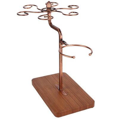 Wine Glasses Drying Rack, Multifunction Desktop Goblet Drying Rack, Countertop Wine Glasses Organizer for Home Decor & Kitchen Storage (Bronze Color)