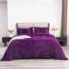 YUSOKI Faux Fur King Blanket(Purple,90" x 104"),Whithout Pillows,Winter Lightweight Plush Fuzzy Soft Cozy Microfiber Comfy Bed Blanket for Women Kids Girls Couch Sofa Washable view 2