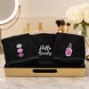 DAN RIVER Black Makeup Towels - Pack of 6 (13x13 in) - Ultra Soft Cotton Face Towels with Embroidery - Reusable, Quick-Dry & Machine Washable Makeup Remover Cloths for Bathroom, Spa & Salon view 2